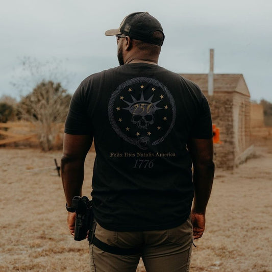 Happy Birthday America T-Shirt - Black