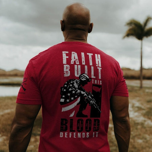 Blessed Be The Defender T-Shirt - Red