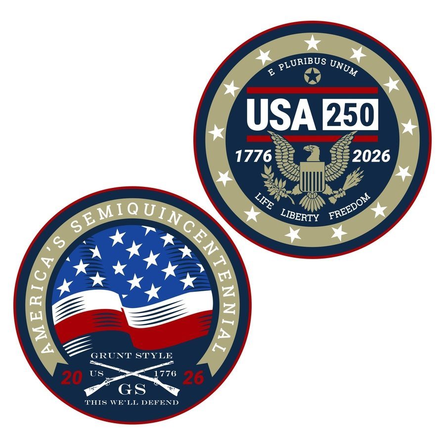 Grunt Style 250th Commemorative Poker Chip