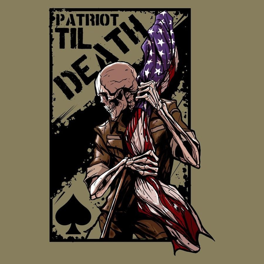 Patriot Til Death T-Shirt - Military Green