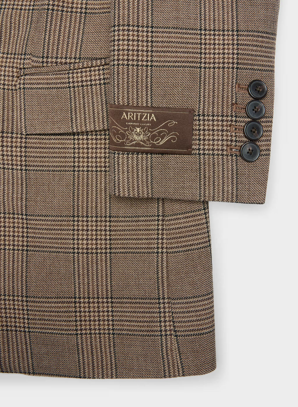 Single-Breasted Stretch Blazer - Check