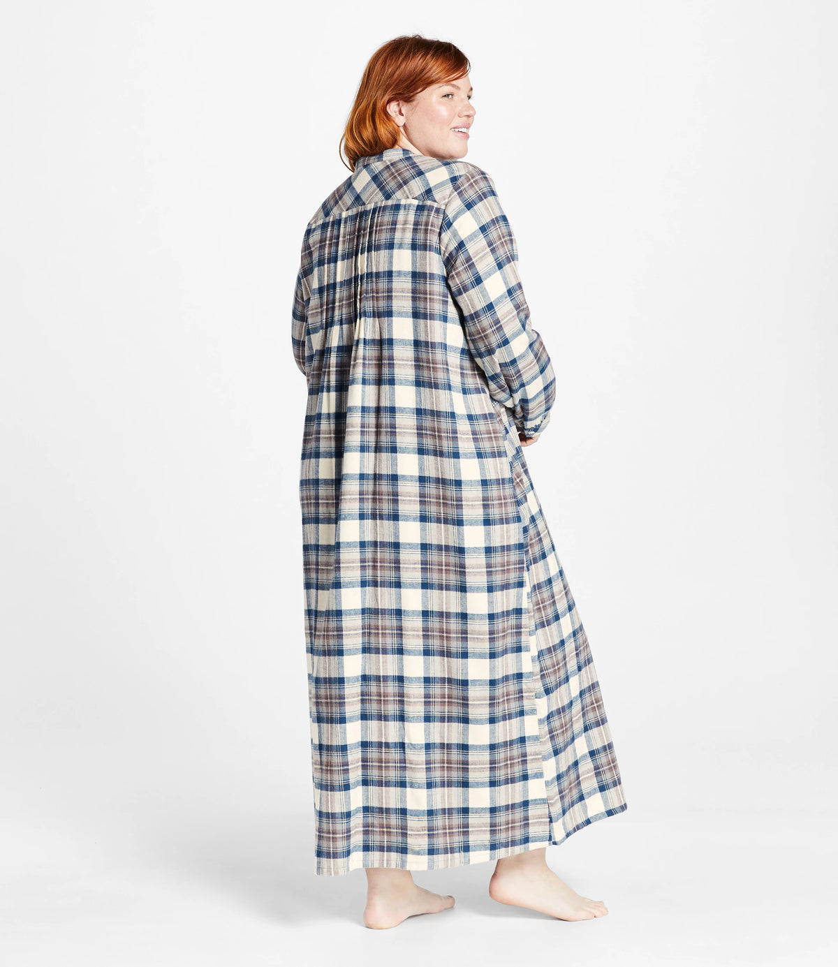 Women's Cotton Flannel Nightgown - Black Watch