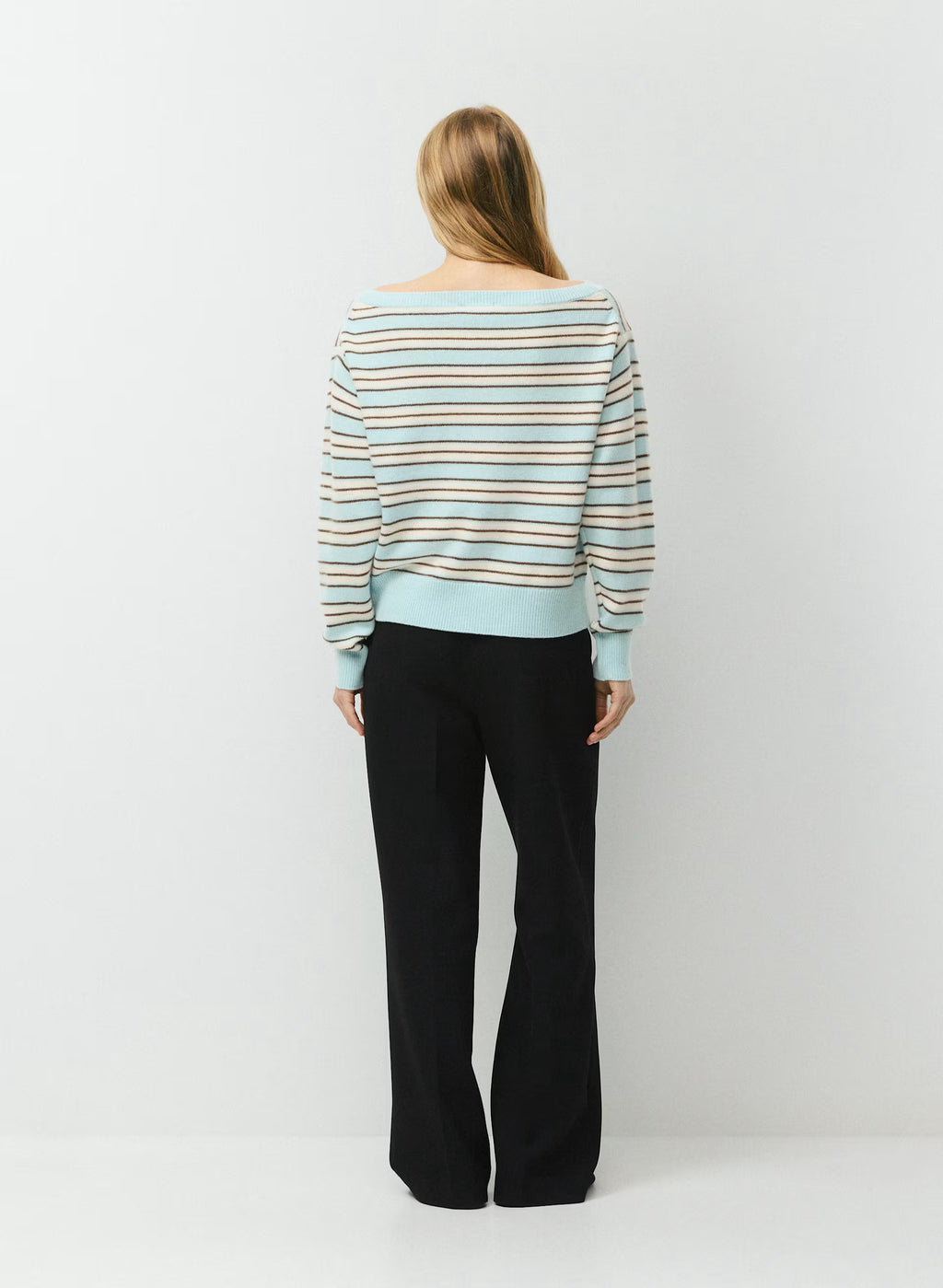 Cashmere Boatneck Sweater - Heather Gray