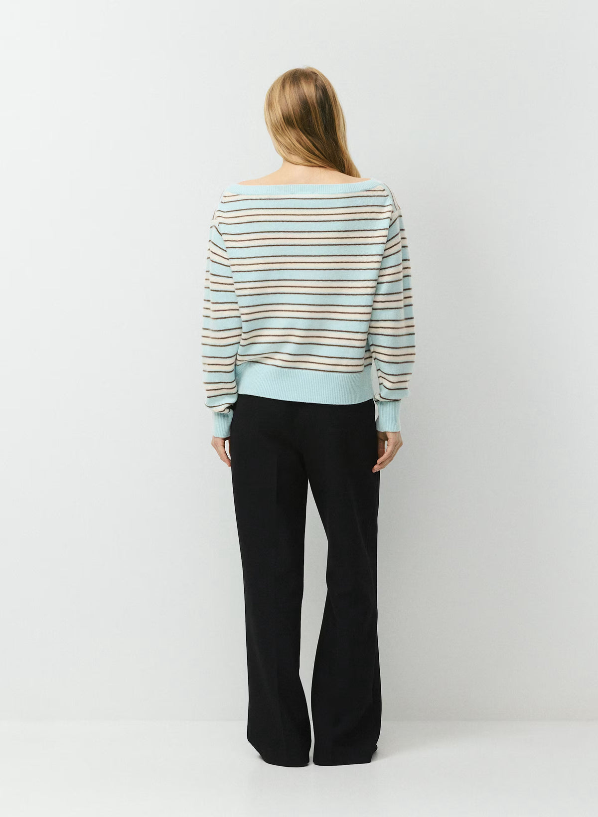 Cashmere Boatneck Sweater - Heather Gray