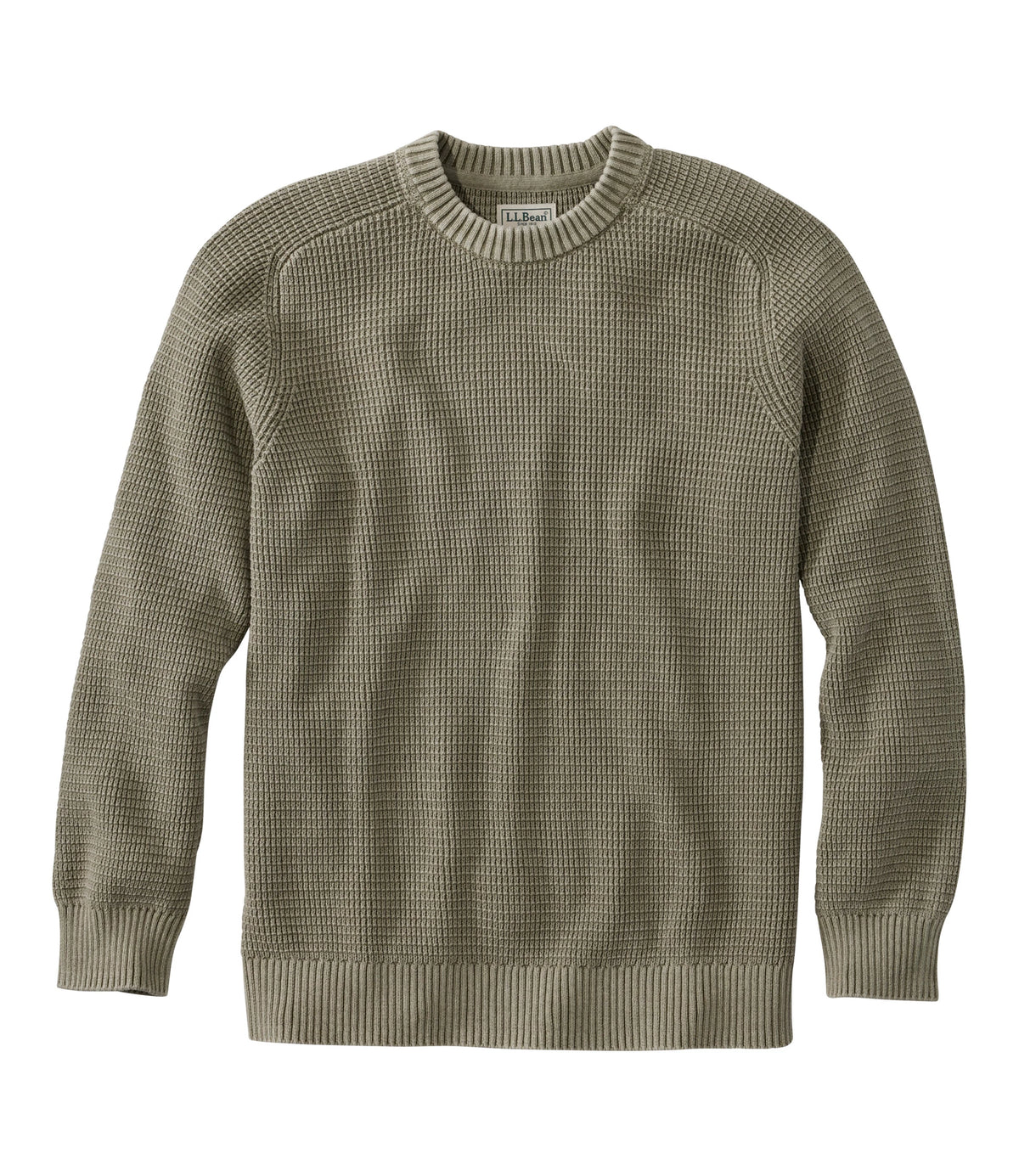 Men's Textured Cotton Crewneck Sweater - Sienna