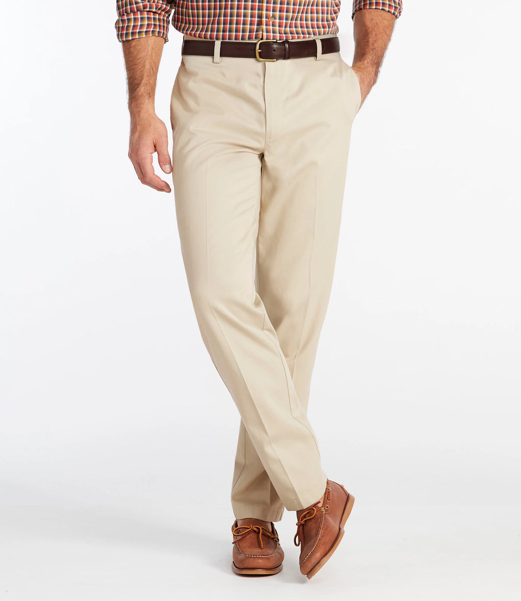 Men's Wrinkle-Resistant Cotton Chino Pants - Khaki