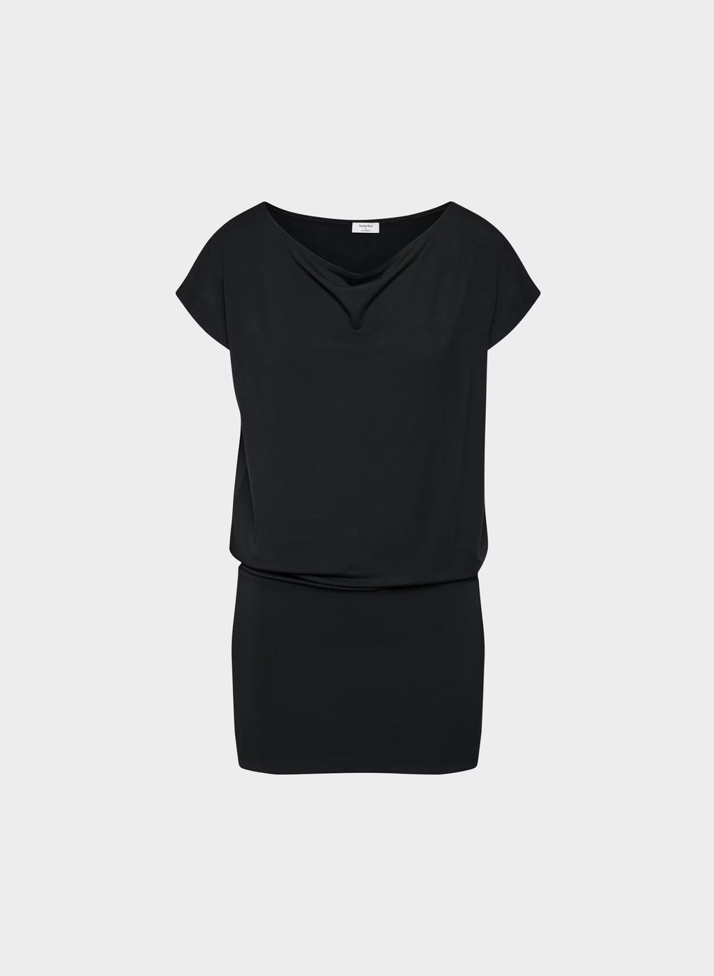 Boatneck Modal Jersey Mini Dress - Gray