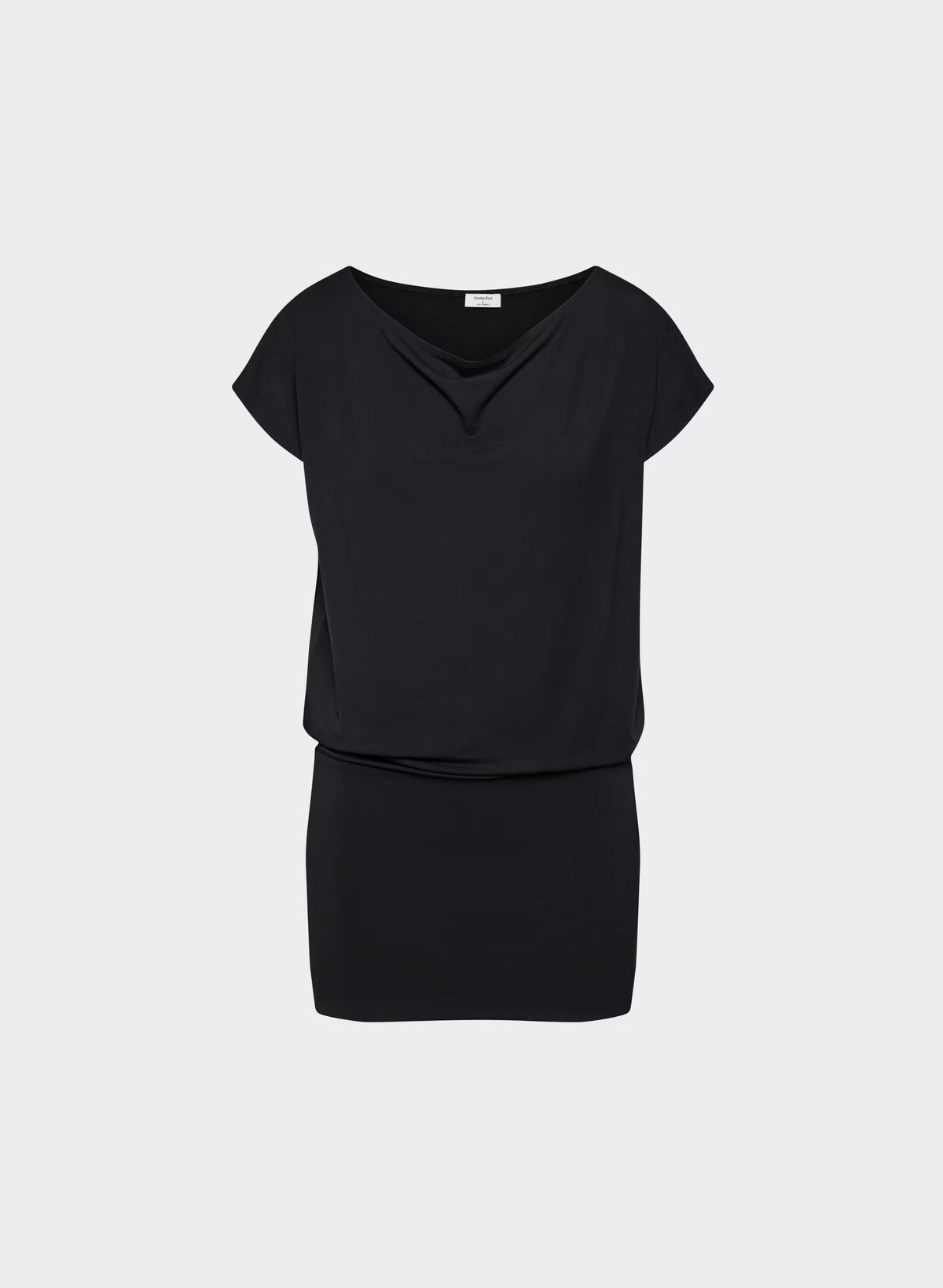 Boatneck Modal Jersey Mini Dress - Gray