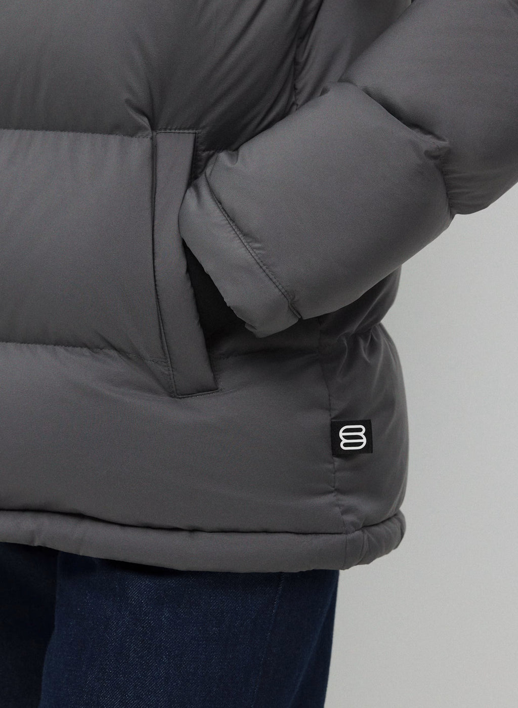 Long Down Puffer Jacket - Blue