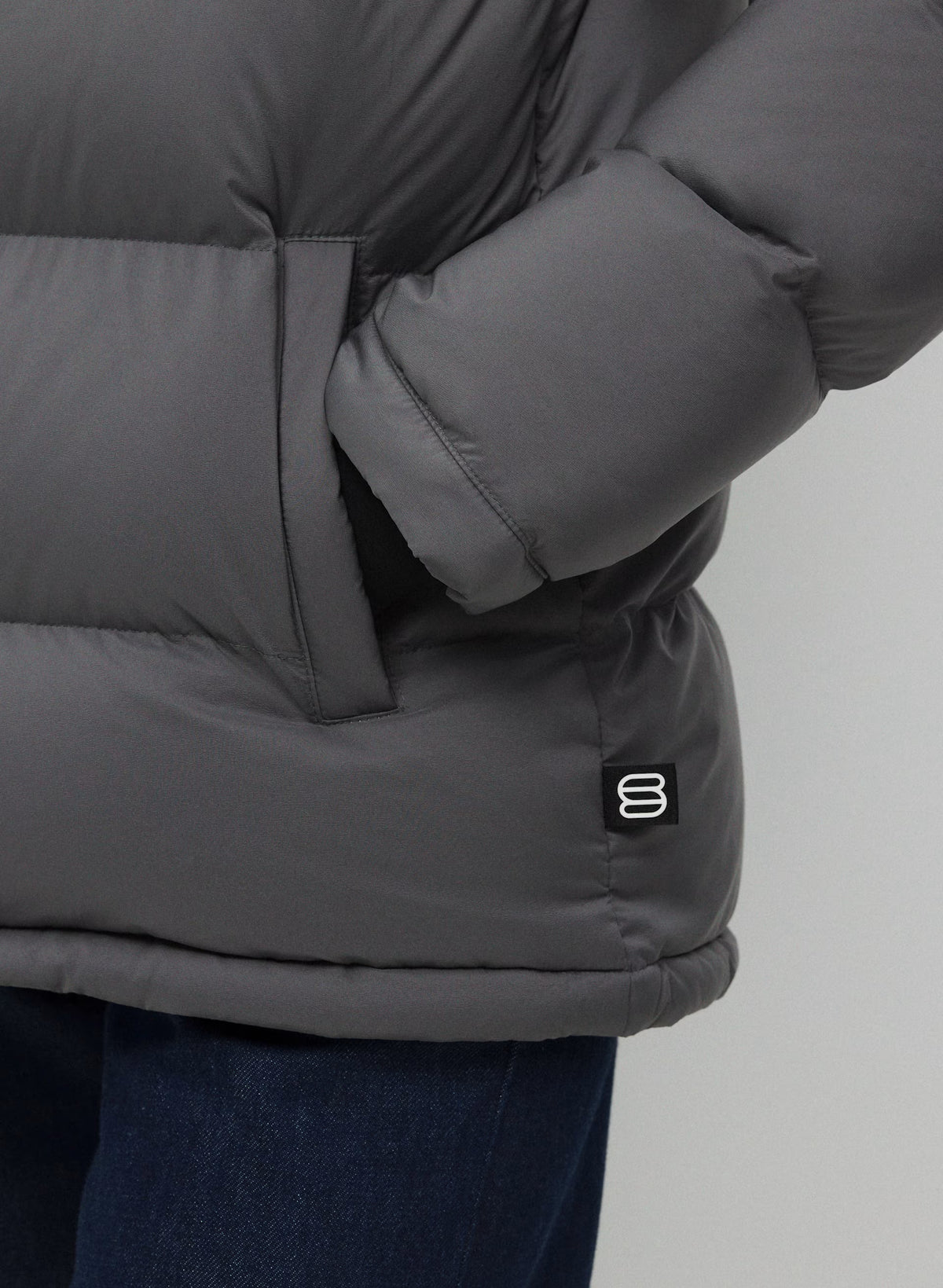 Long Down Puffer Jacket - Blue