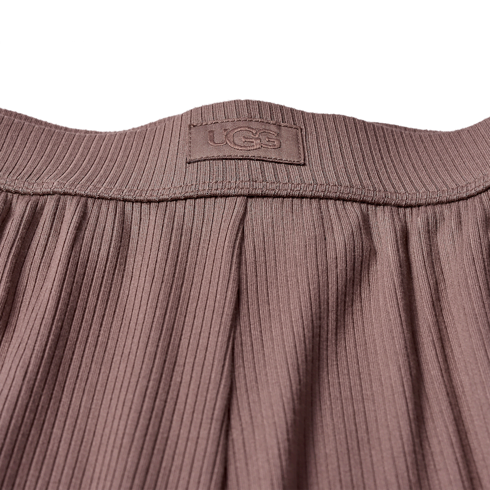 Women's Ribbed Wide-Leg Pants - Black