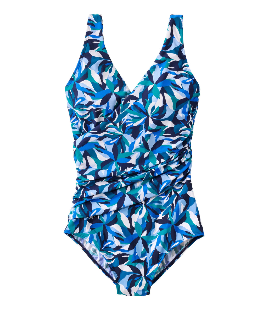 Women's Shaping One-Piece Swimsuit - Black Fern Leaf