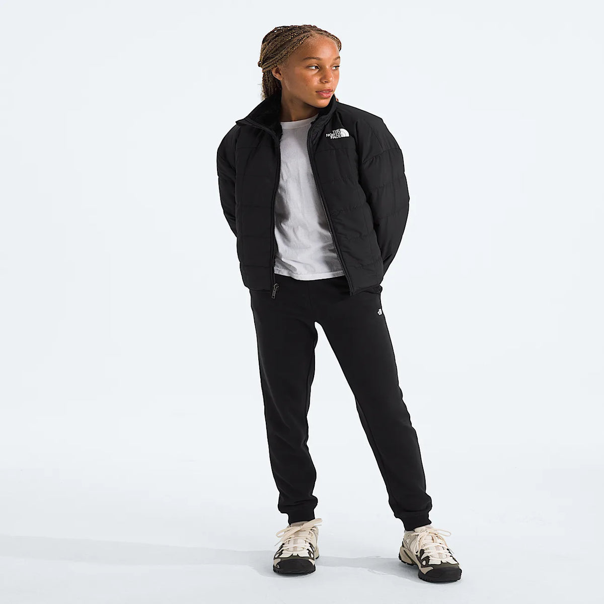 Girls' Reversible Full-Zip Jacket - Slate Moss