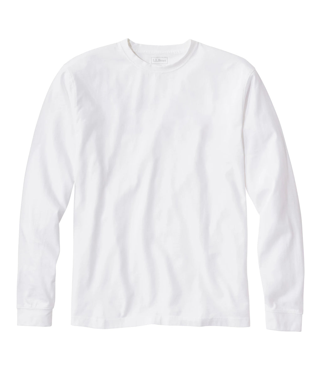 Men's Long-Sleeve Cotton Crewneck T-Shirt - Black