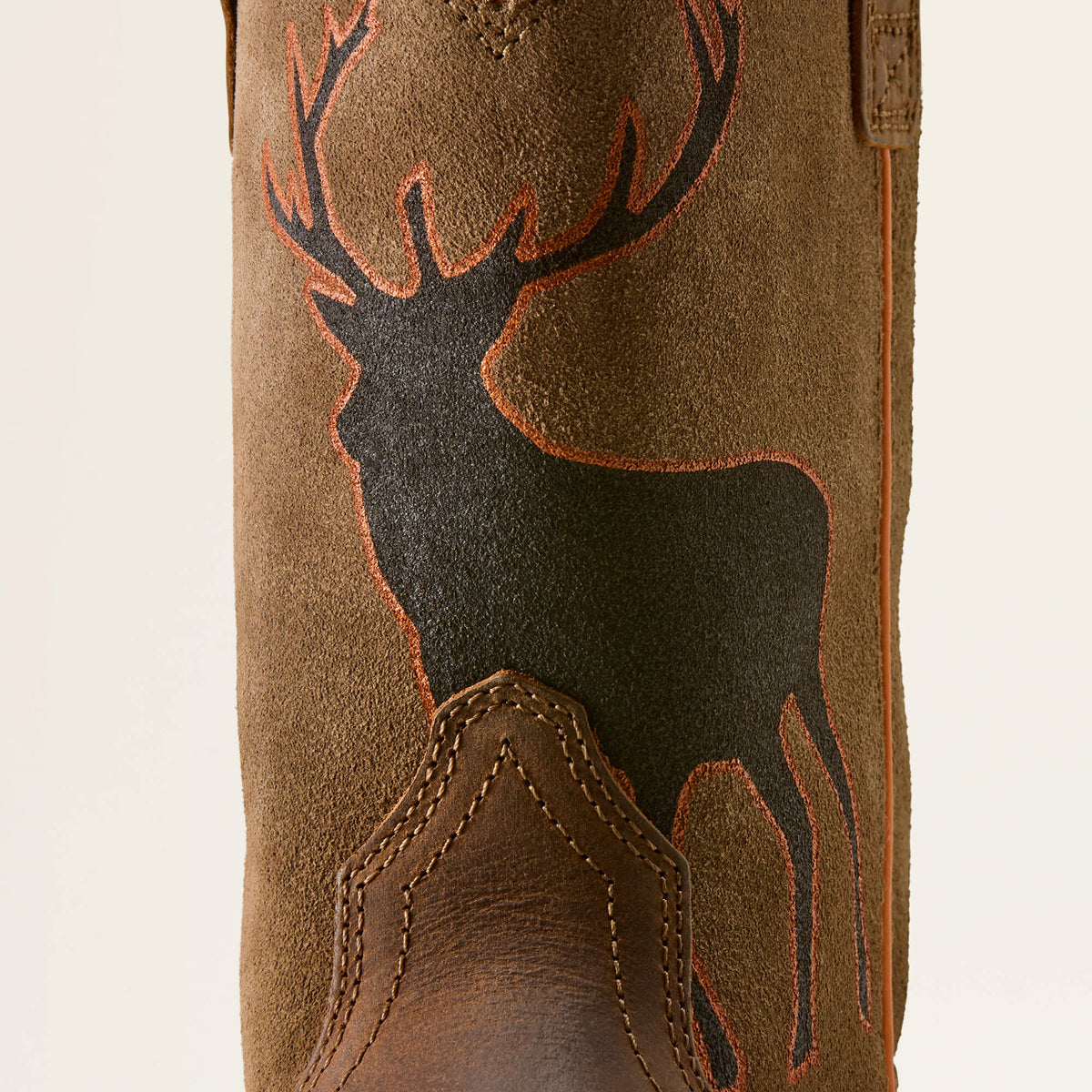 Kids' Wildlife Print Leather Boots - Brown