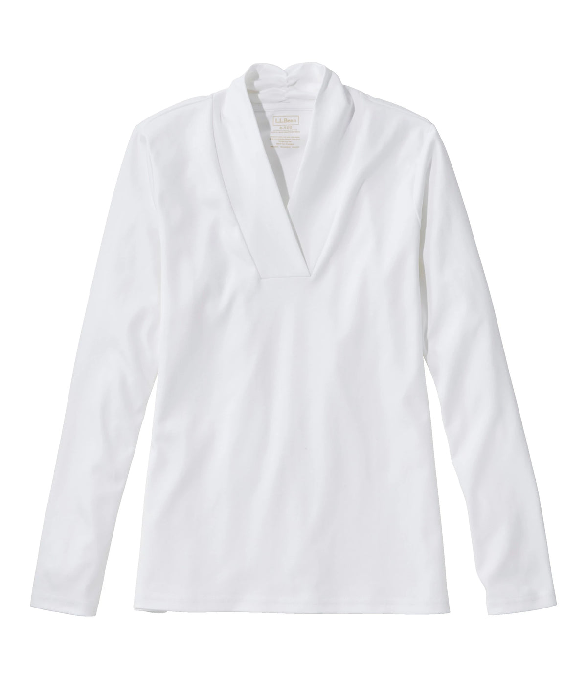 Women's Pima Cotton Shawl Collar T-Shirt - Blue