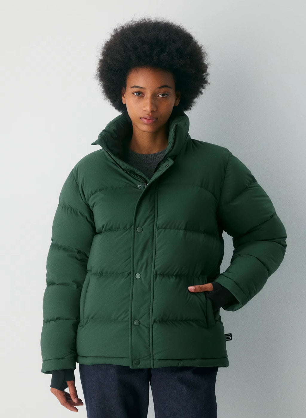 Long Down Puffer Jacket - Blue