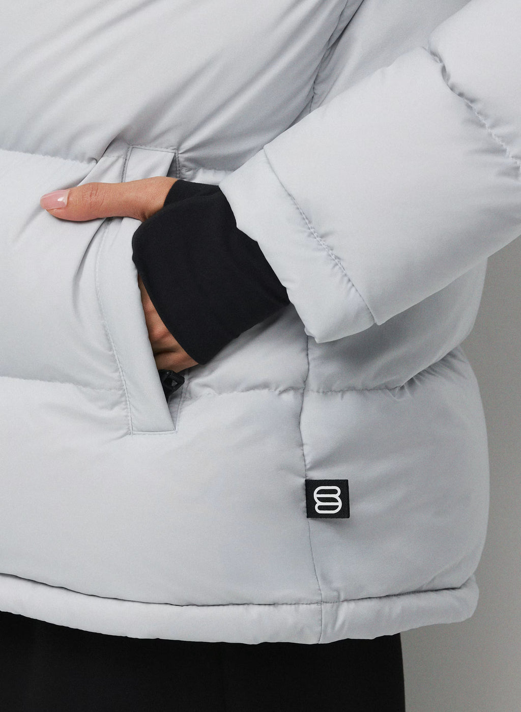 Long Down Puffer Jacket - Blue
