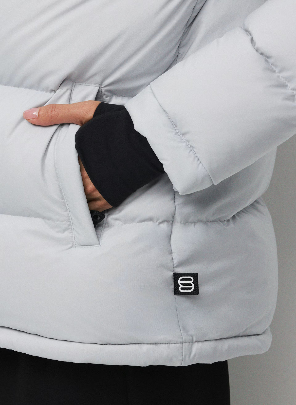 Long Down Puffer Jacket - Blue