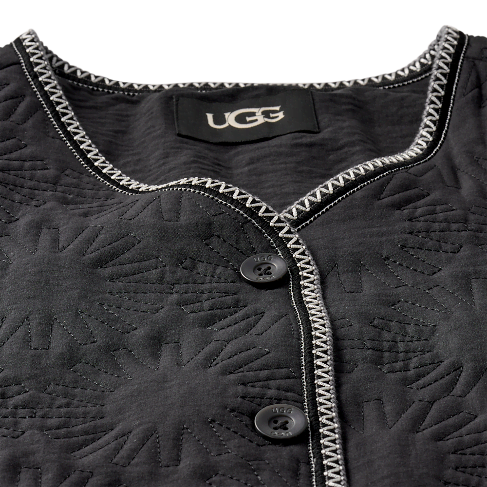 Oversized Lightweight Quilted Jacket - Light Gray