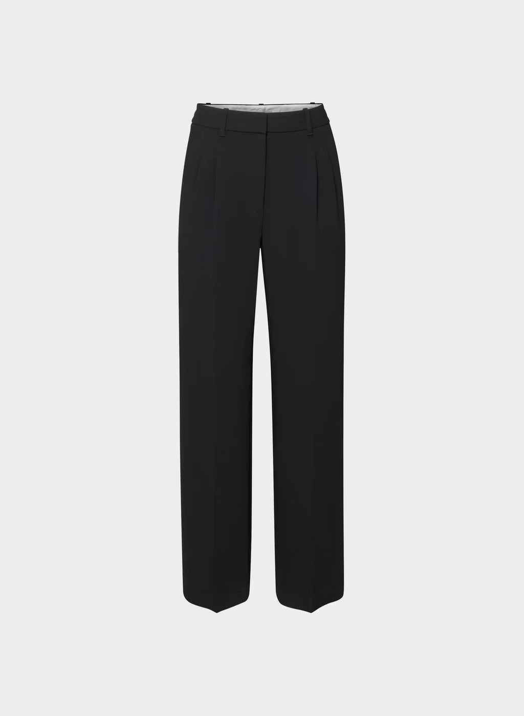 High-Rise Wide-Leg Crepe Trousers - Sand
