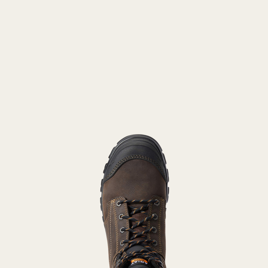 Men's Waterproof Steel Toe Work Boots - Brown