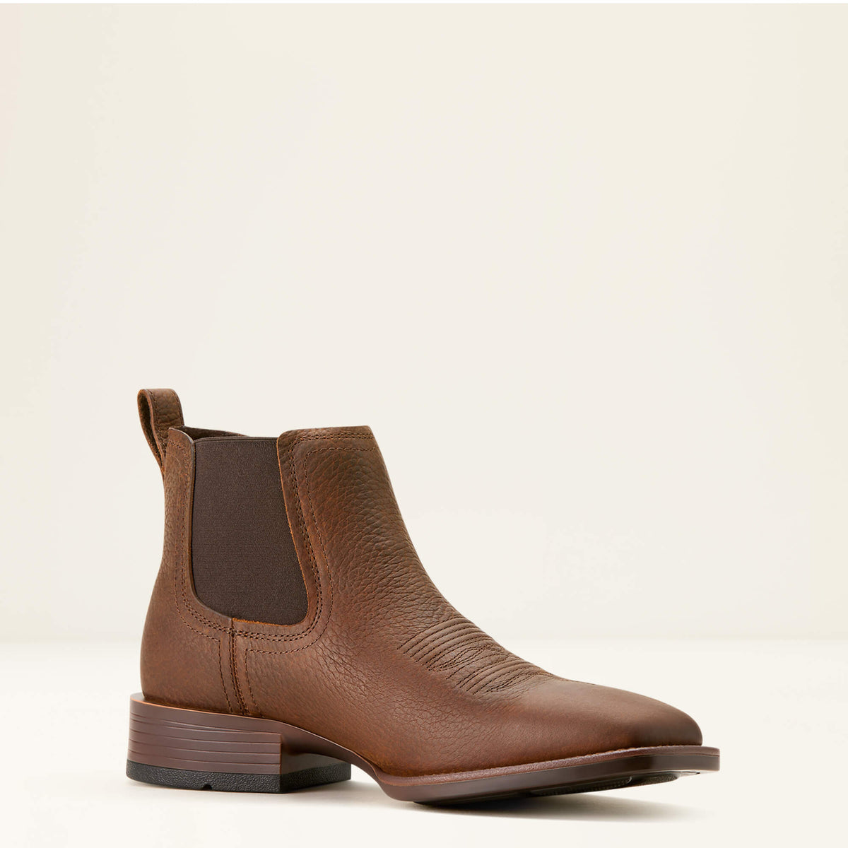 Men's Suede Wide Square Toe Chelsea Boots - Navy