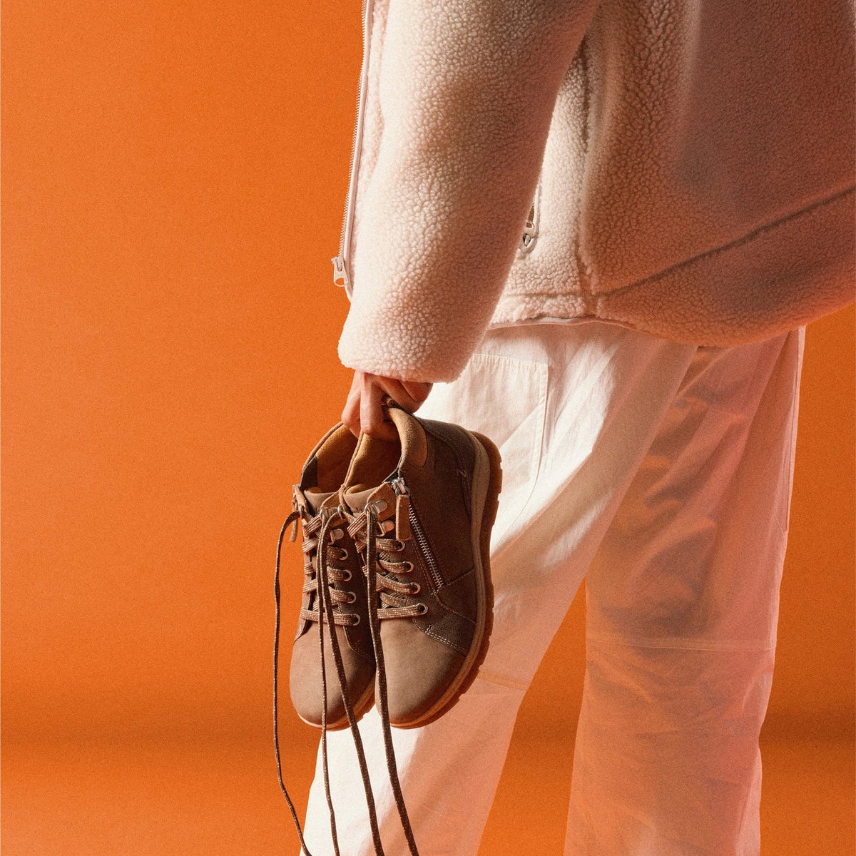 Waterproof Nubuck Trainer Boot - Dark Sand