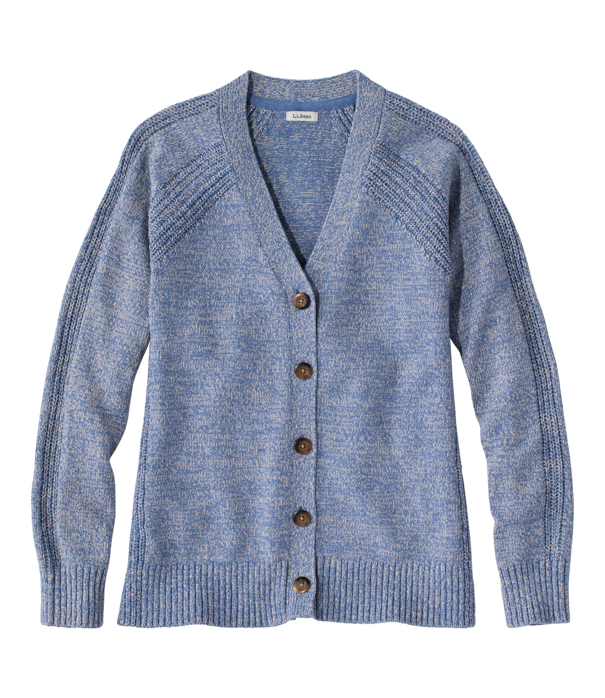 Women's Mixed Stitch V-Neck Cardigan - Navy