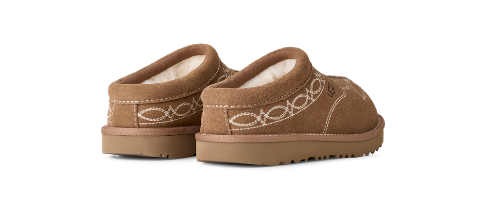 Kids' Suede Slip-On Slipper - Dusty Orchid