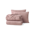 Full/Queen Ruched Microfiber Quilt Set
