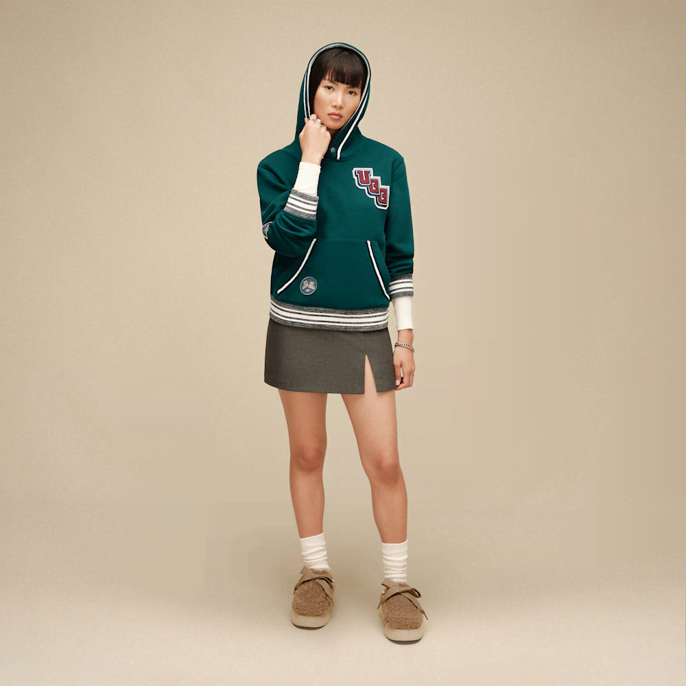 Unisex Varsity Patch Pullover Hoodie