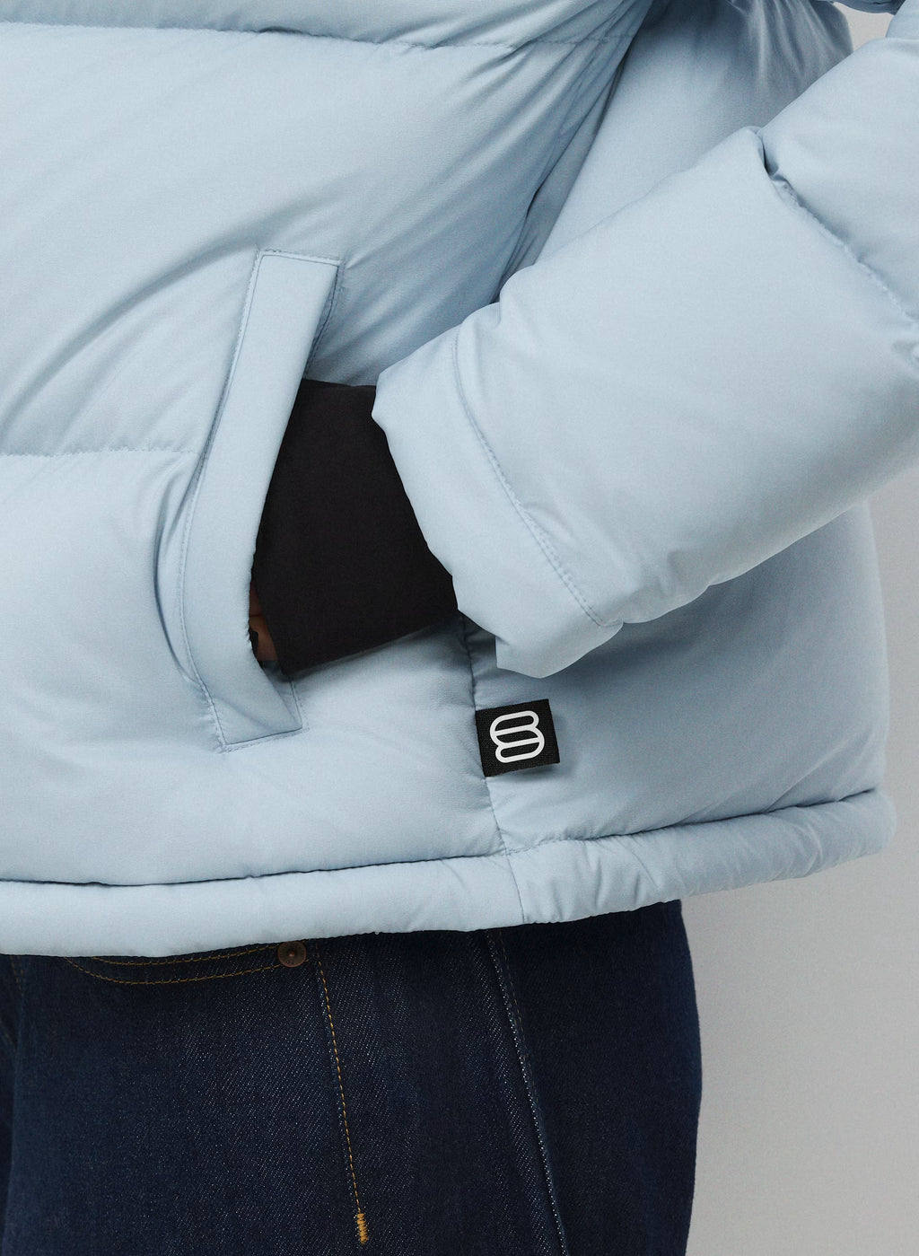 Short Down Puffer Jacket - Blue
