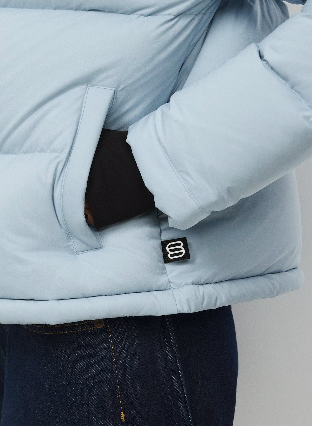 Short Down Puffer Jacket - Blue