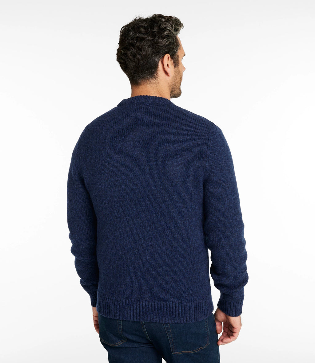 Men's Lambswool Crewneck Sweater - Rosewood