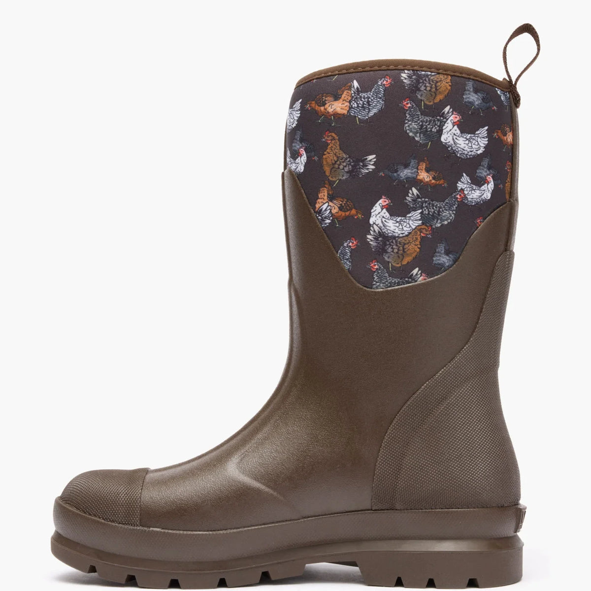 Women's Waterproof Mid Work Boot - Chicken Print