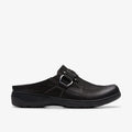 Nubuck Slip-On Mule - Black