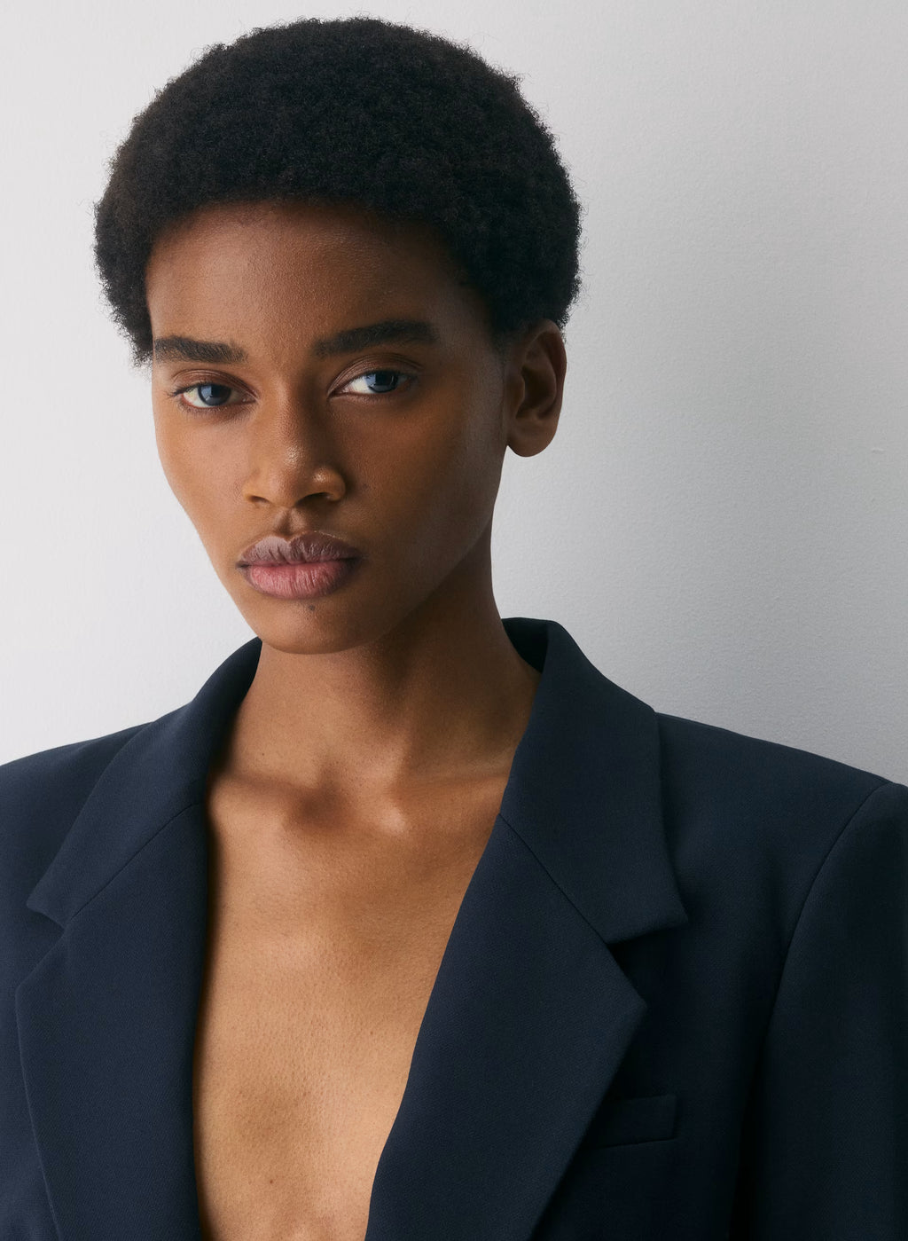 Single-Breasted Stretch Blazer - Check