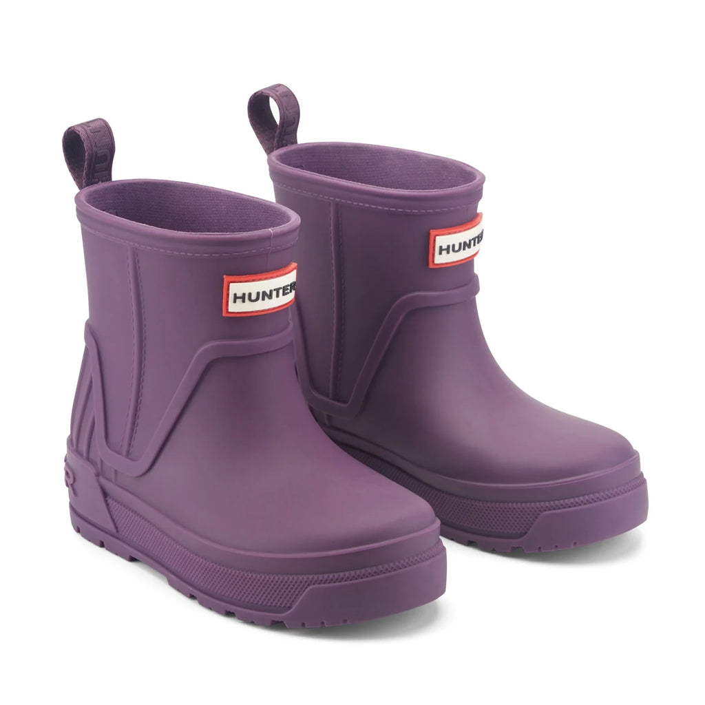 Kids' Waterproof Short Rain Boots - Dark Purple