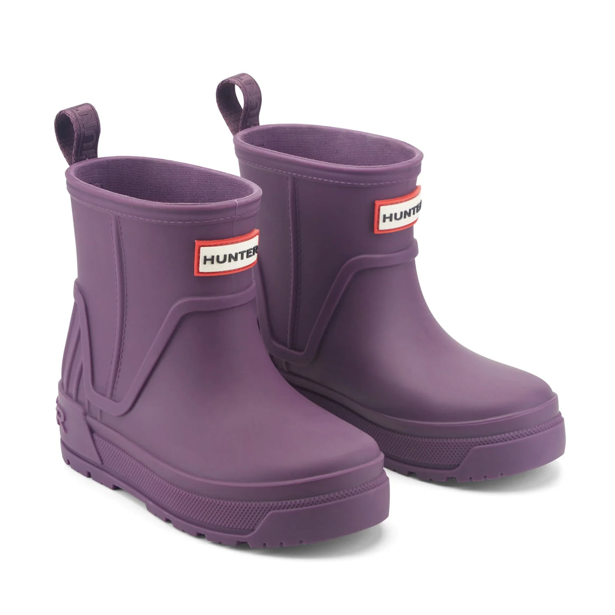 Kids' Waterproof Short Rain Boots - Dark Purple