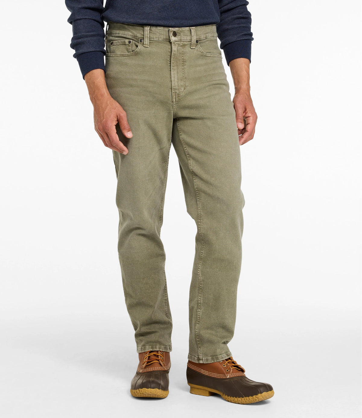 Men's Stretch Straight-Leg Jeans - Tan