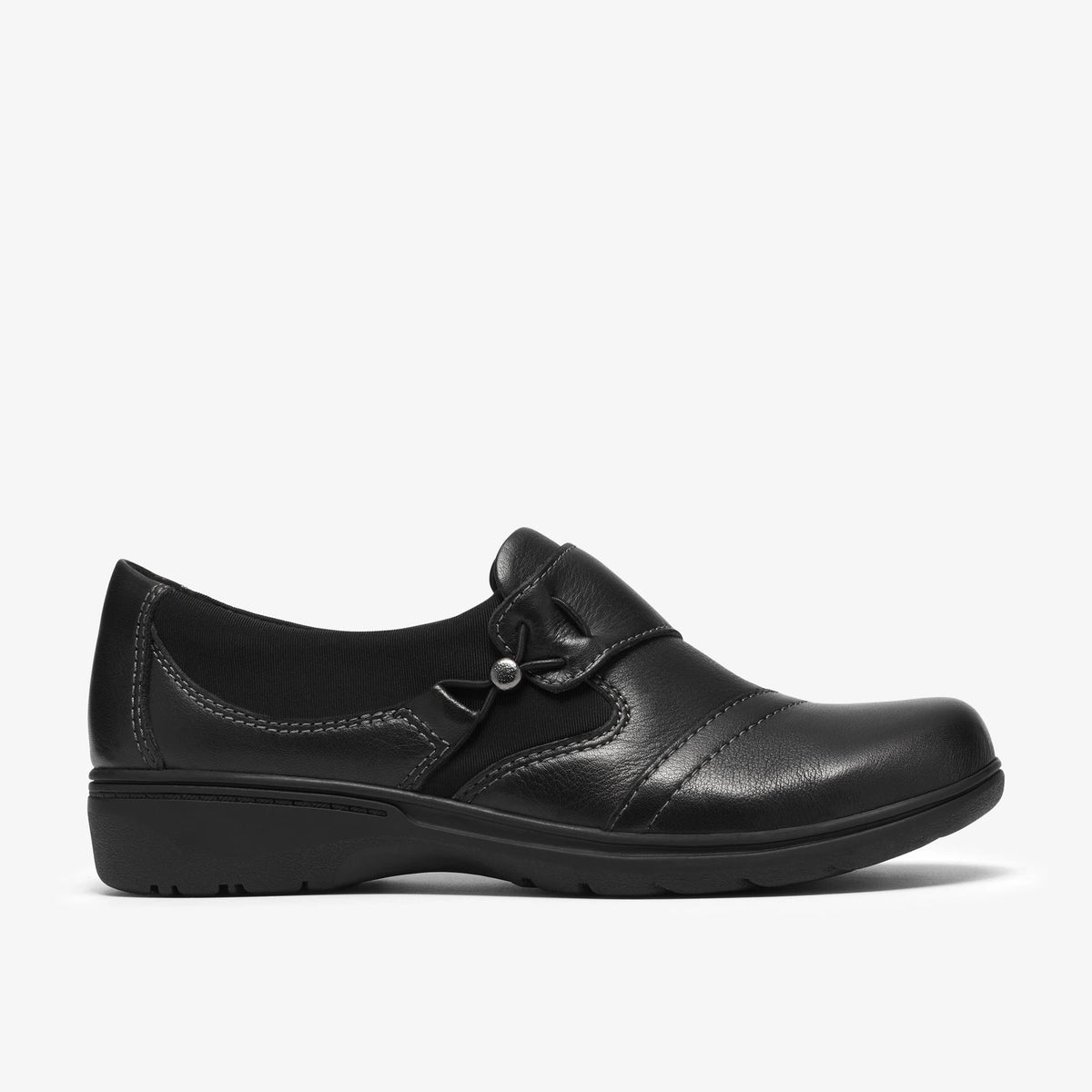 Leather Slip-On Casual Shoe - Black