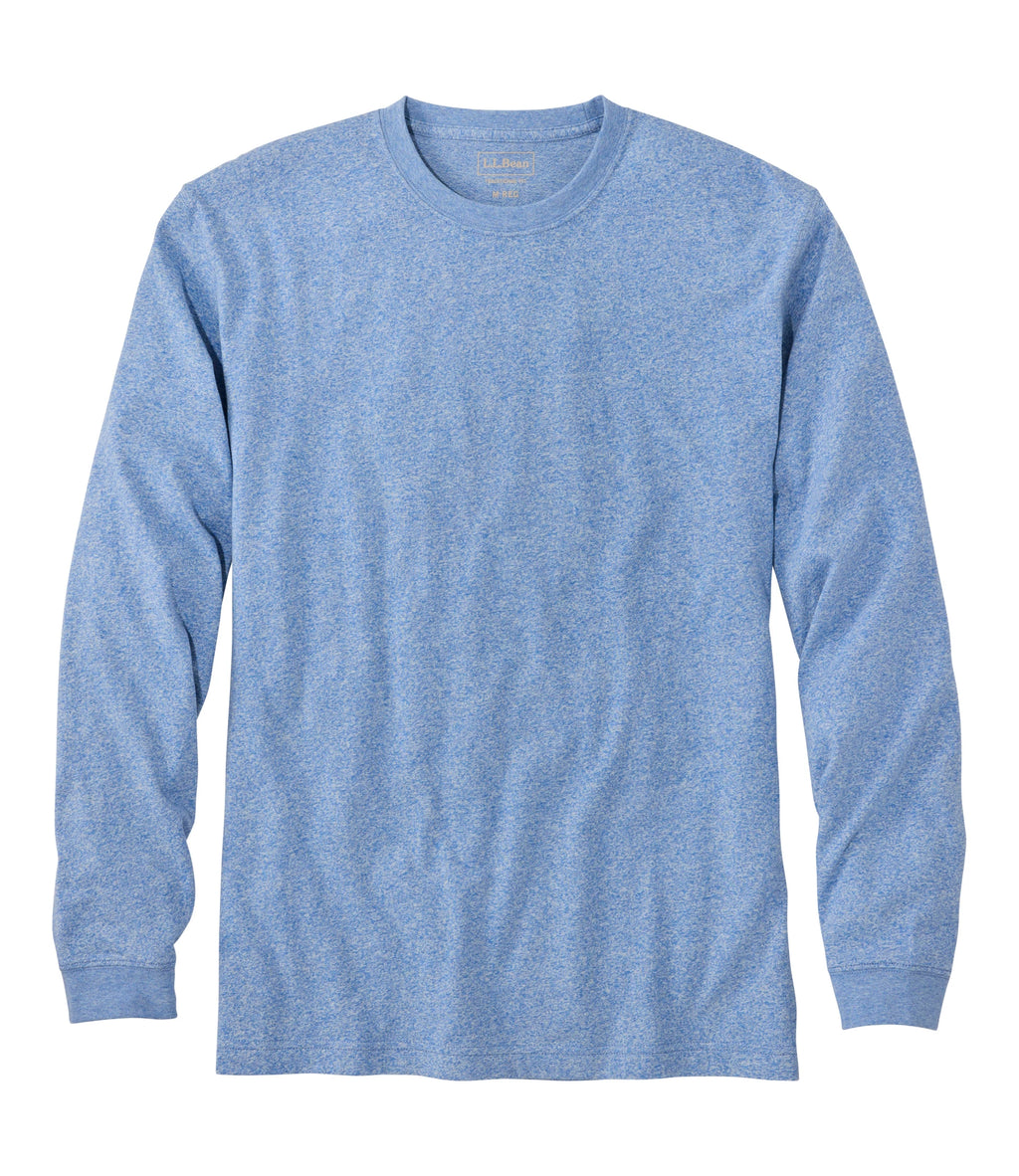Men's Long-Sleeve Cotton Crewneck T-Shirt - Black