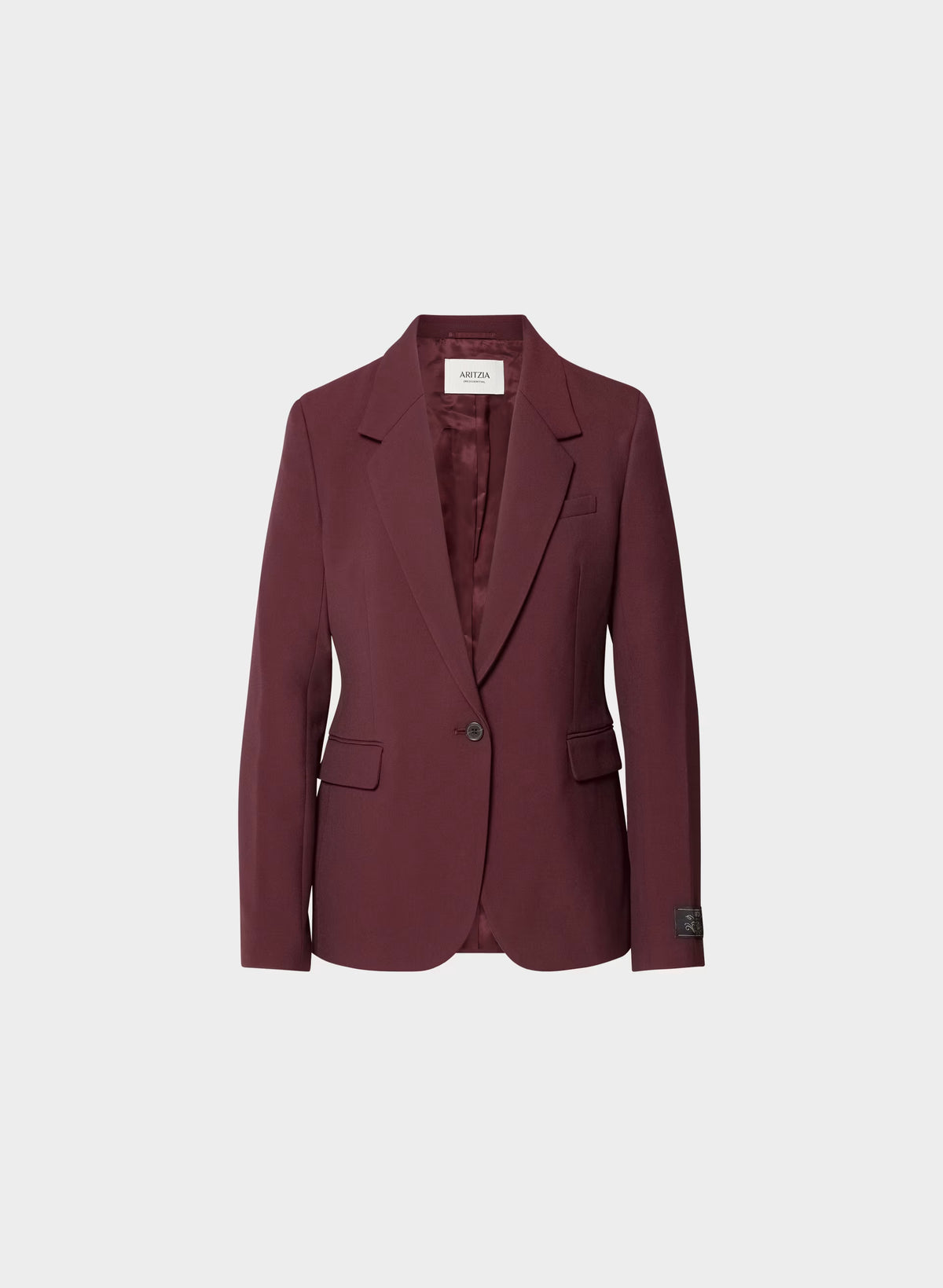 Single-Breasted Stretch Blazer - Check