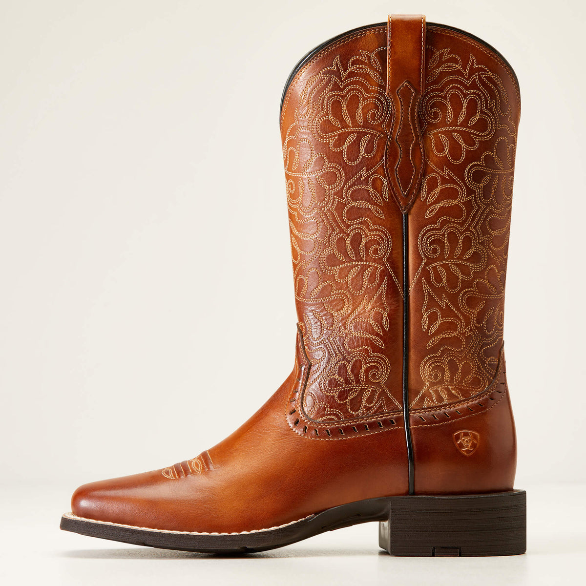 Women's Wide Square Toe Western Boots - Brown