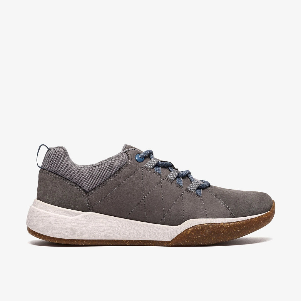 Water-Resistant Nubuck Lace-Up Shoe - Dark Grey
