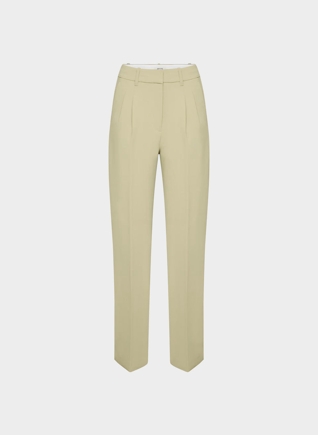 High-Rise Wide-Leg Crepe Trousers - Sand
