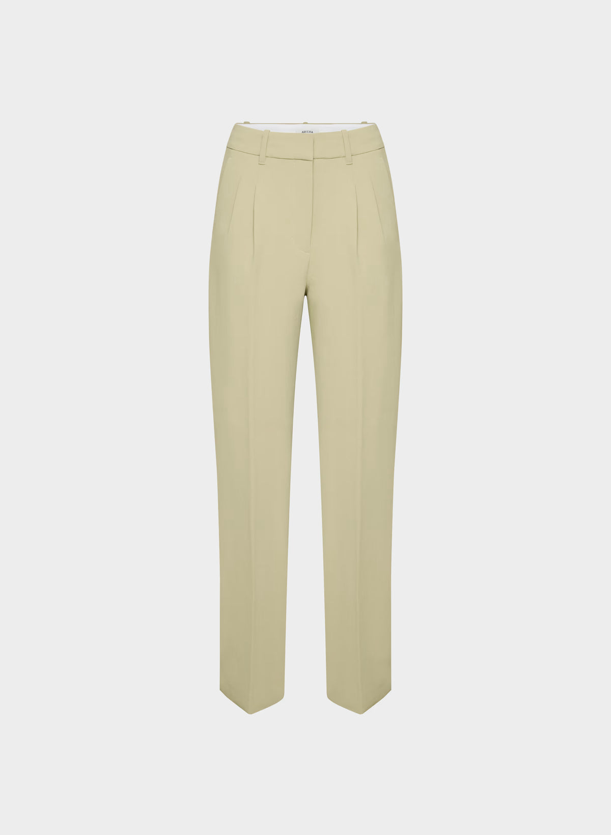 High-Rise Wide-Leg Crepe Trousers - Sand