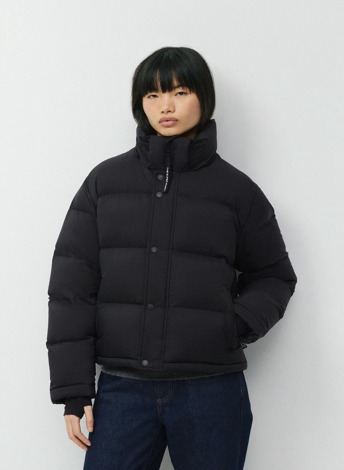 Short Down Puffer Jacket - Blue