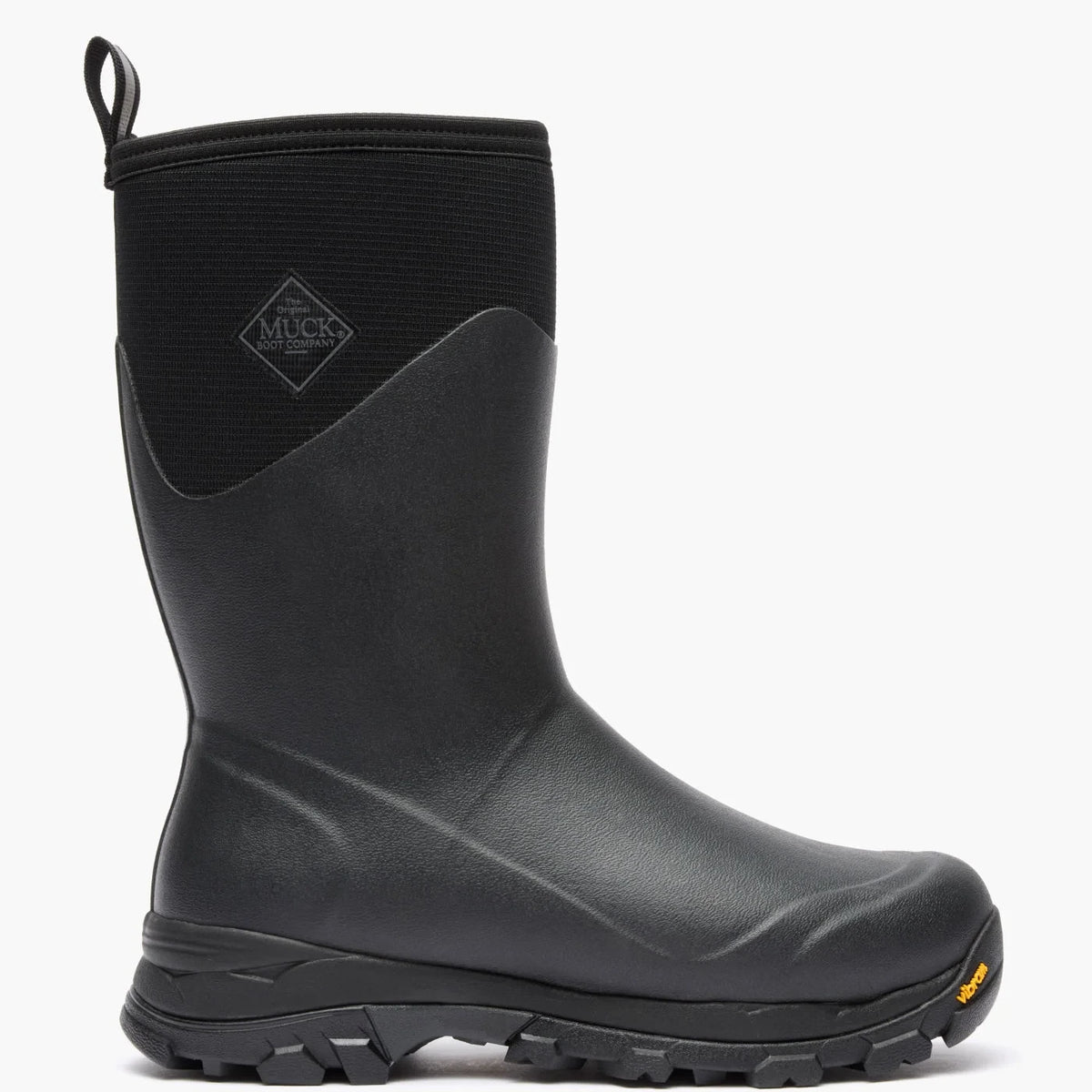 Men's Insulated Waterproof Mid Ice Grip Boot - Black